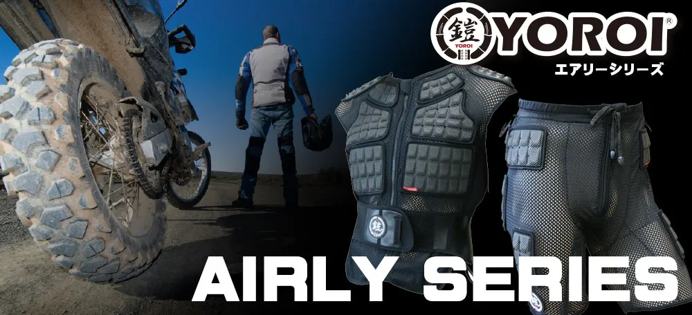 スノーボード　スキーバックプロテクター　脊椎パッド 胸部プロテクター　ベストタイプ YS555 YOROI AIRLY VEST II メンズ ヨロイ エアリーベスト 2鎧プロテクター通気性抜群　軽量強靭　転倒衝撃吸収　スケボー　バイク