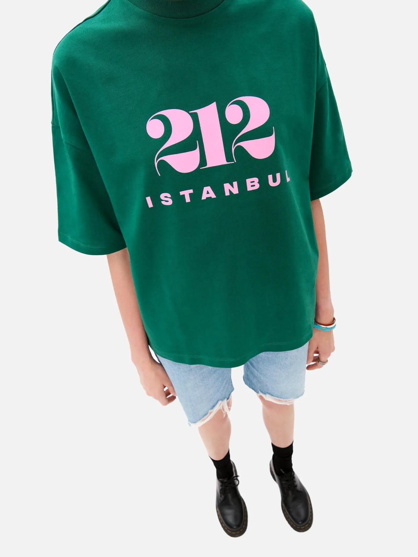 212 Basic T-Shirt - Green/Pink