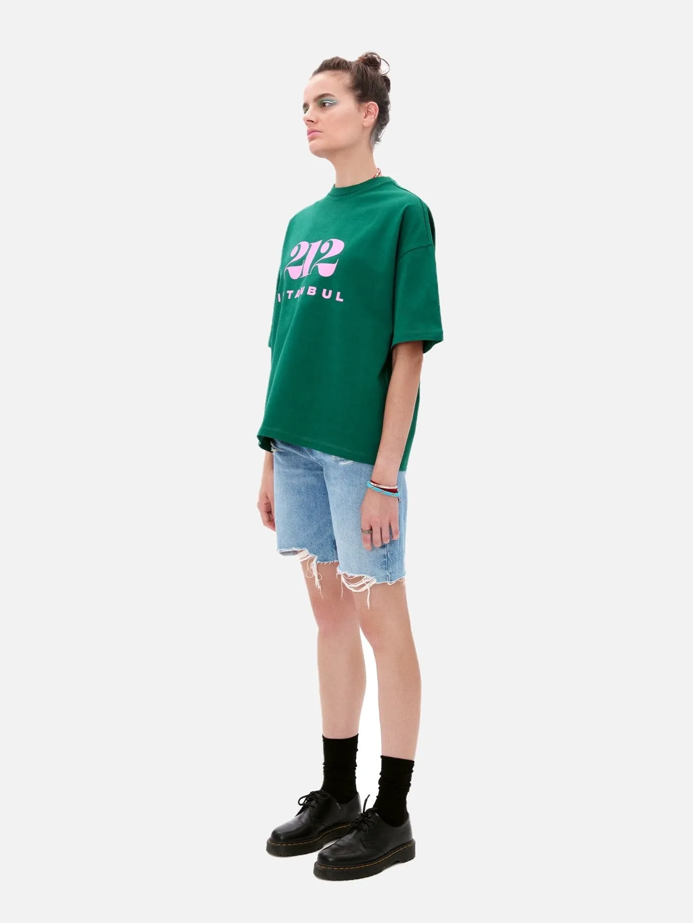 212 Basic T-Shirt - Green/Pink