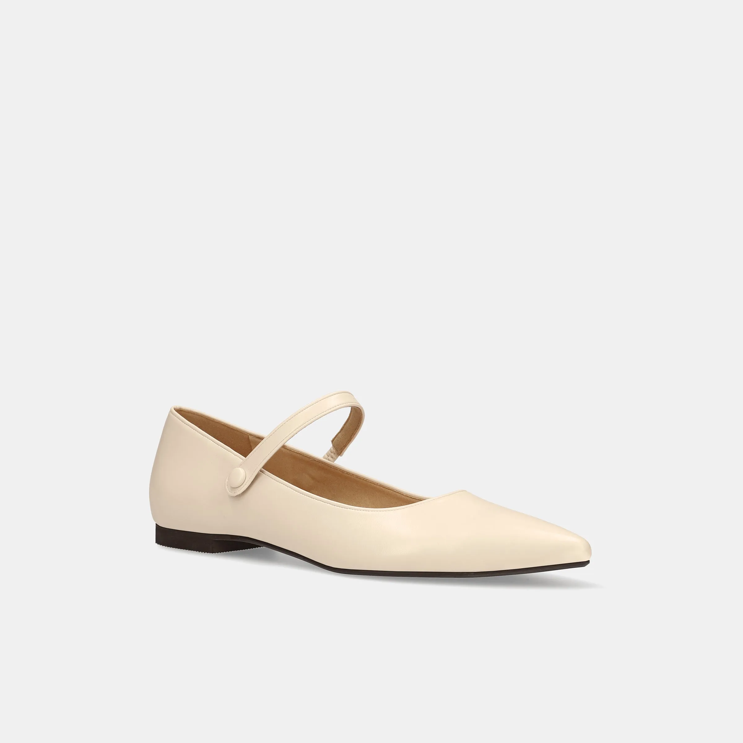 50% OFF: Mary Jane Strap Flat Shoes (4802) Ivory