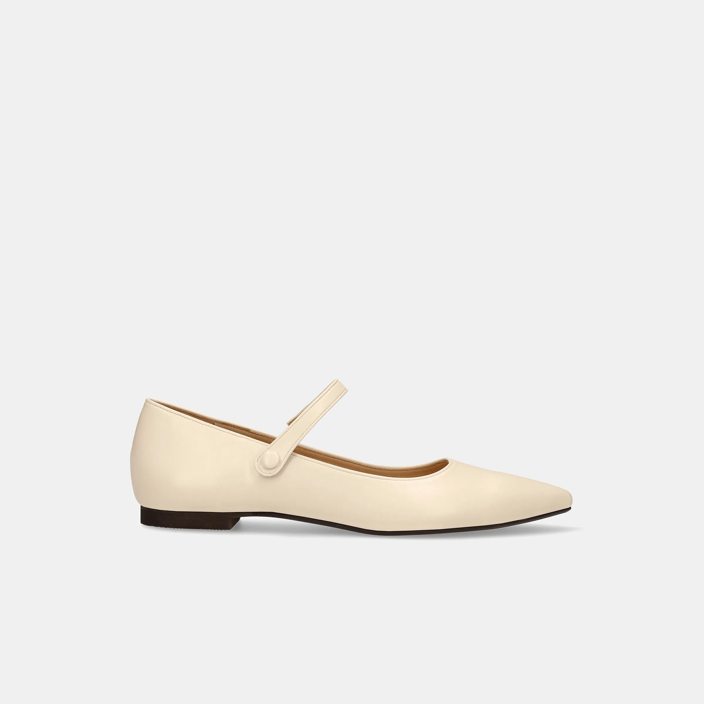 50% OFF: Mary Jane Strap Flat Shoes (4802) Ivory