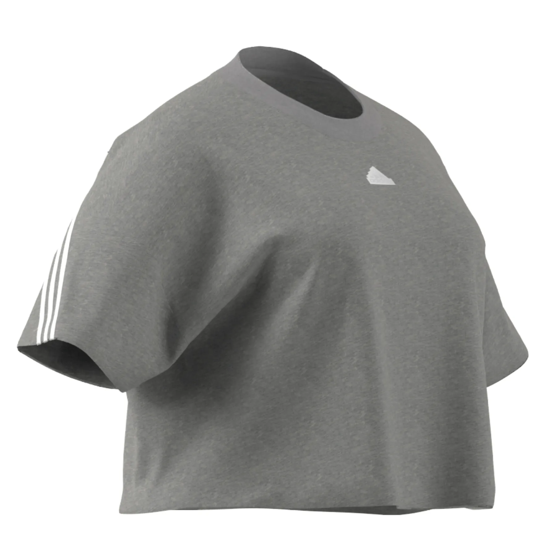 Adidas Future Icons 3 Stripes Tee - Medium Grey Heather (PLUS SIZE)