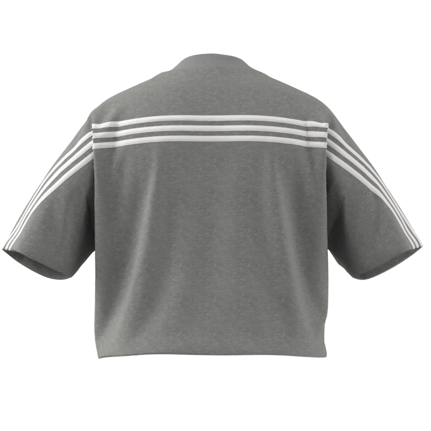 Adidas Future Icons 3 Stripes Tee - Medium Grey Heather (PLUS SIZE)