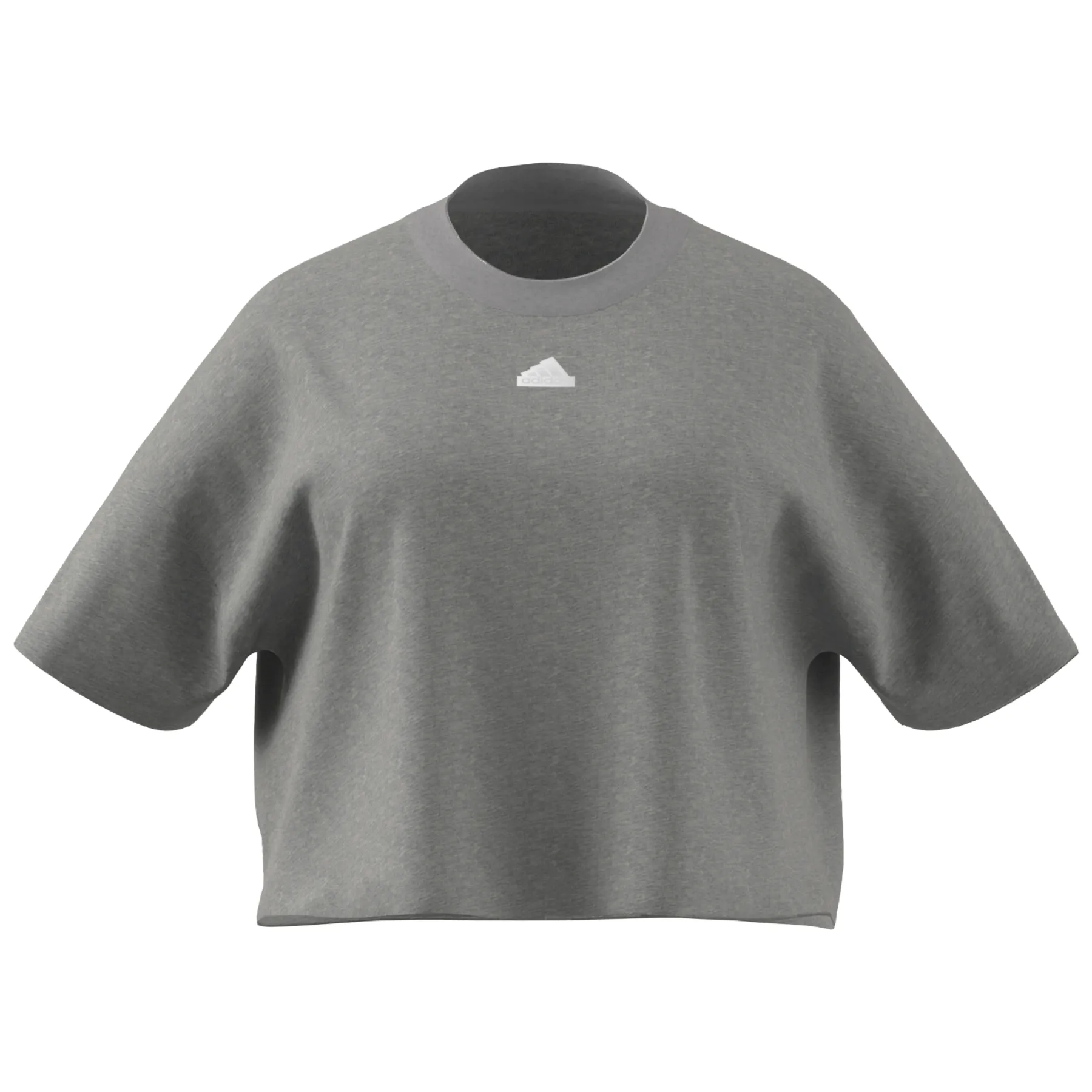 Adidas Future Icons 3 Stripes Tee - Medium Grey Heather (PLUS SIZE)