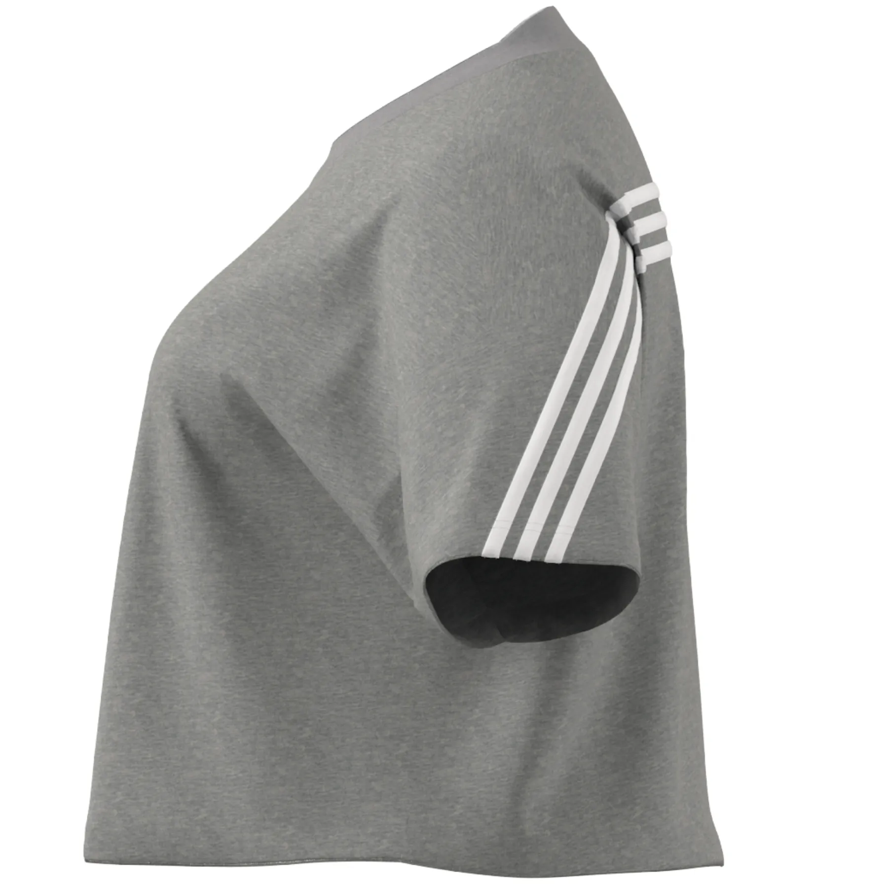 Adidas Future Icons 3 Stripes Tee - Medium Grey Heather (PLUS SIZE)