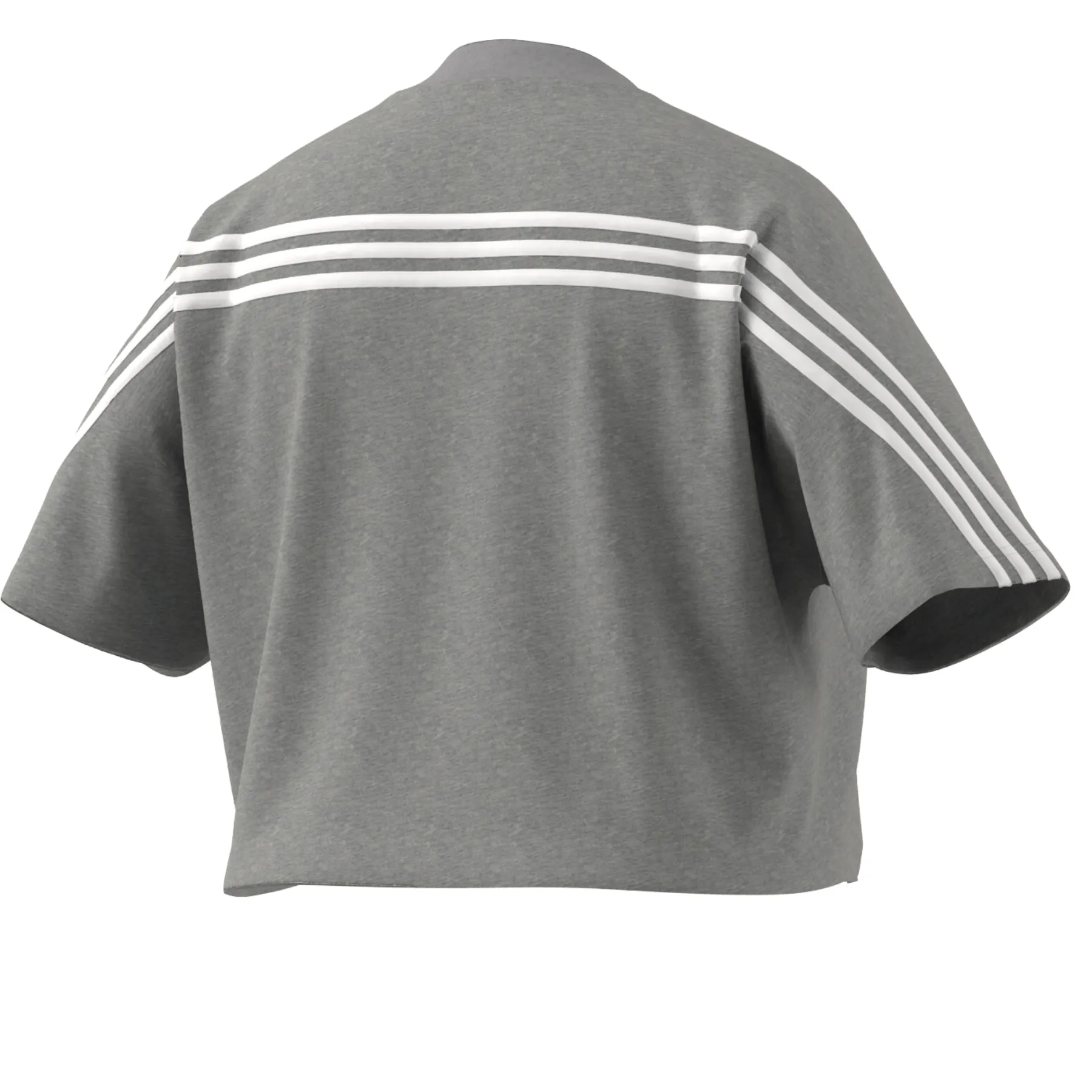 Adidas Future Icons 3 Stripes Tee - Medium Grey Heather (PLUS SIZE)