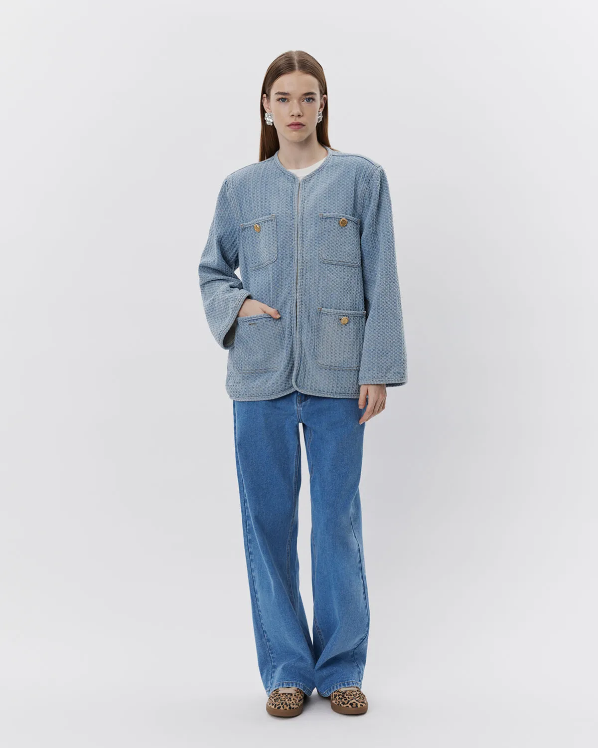 ALAJASW JACKET - Light blue