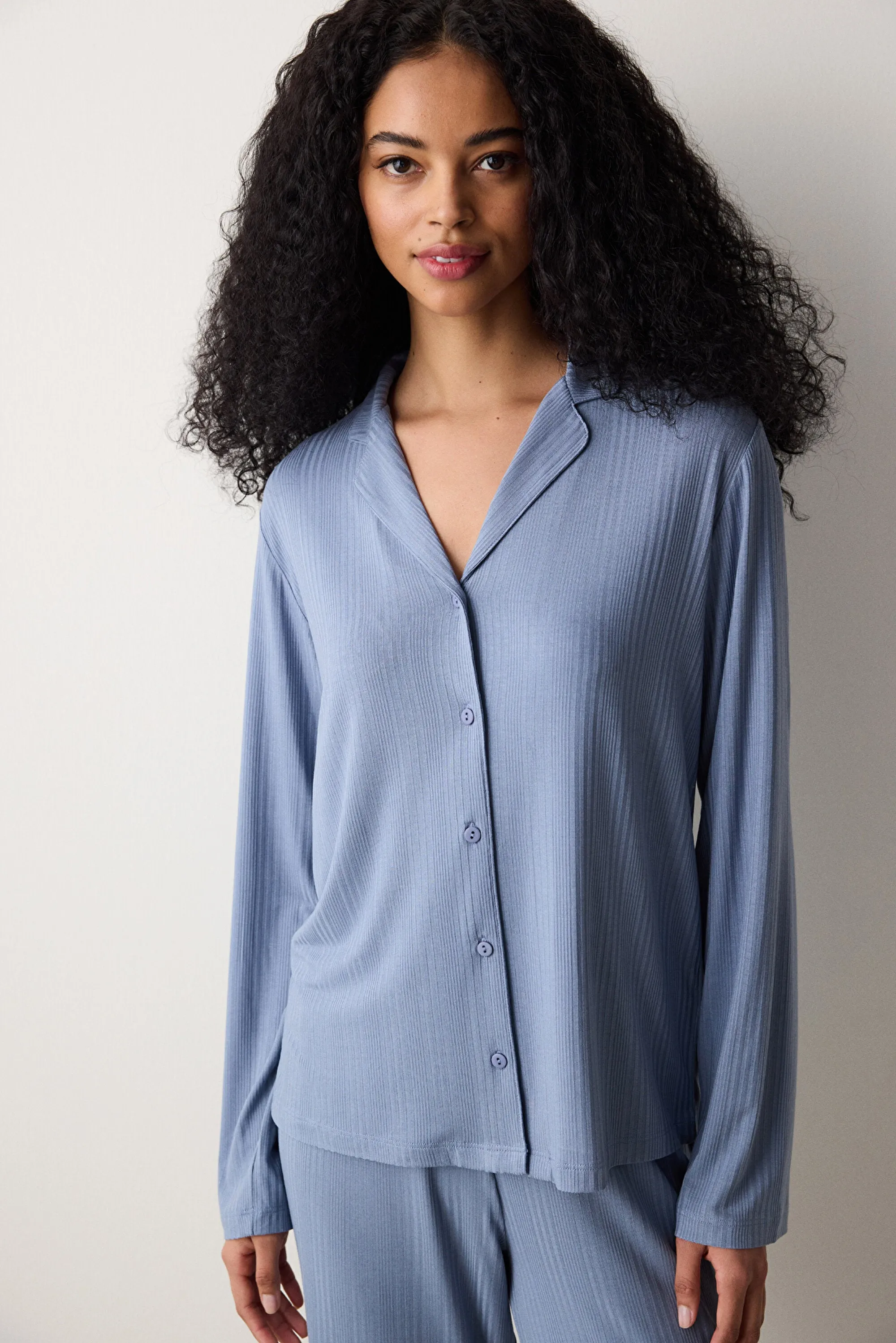 Alia Shirt Pants Gray Pajama Set