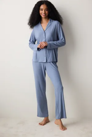 Alia Shirt Pants Gray Pajama Set