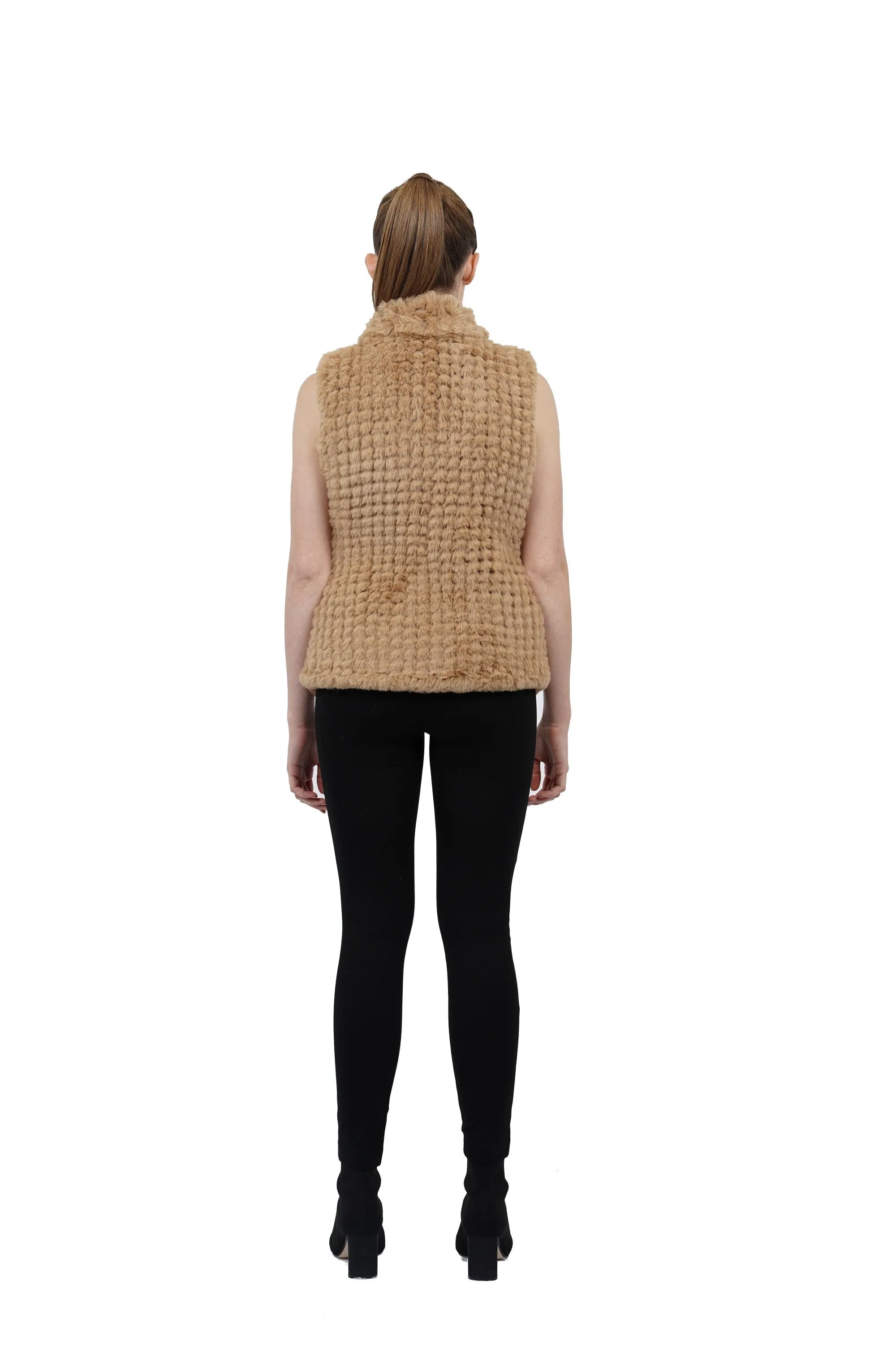 Amy Faux Fur Ultra Plush Texture Vest