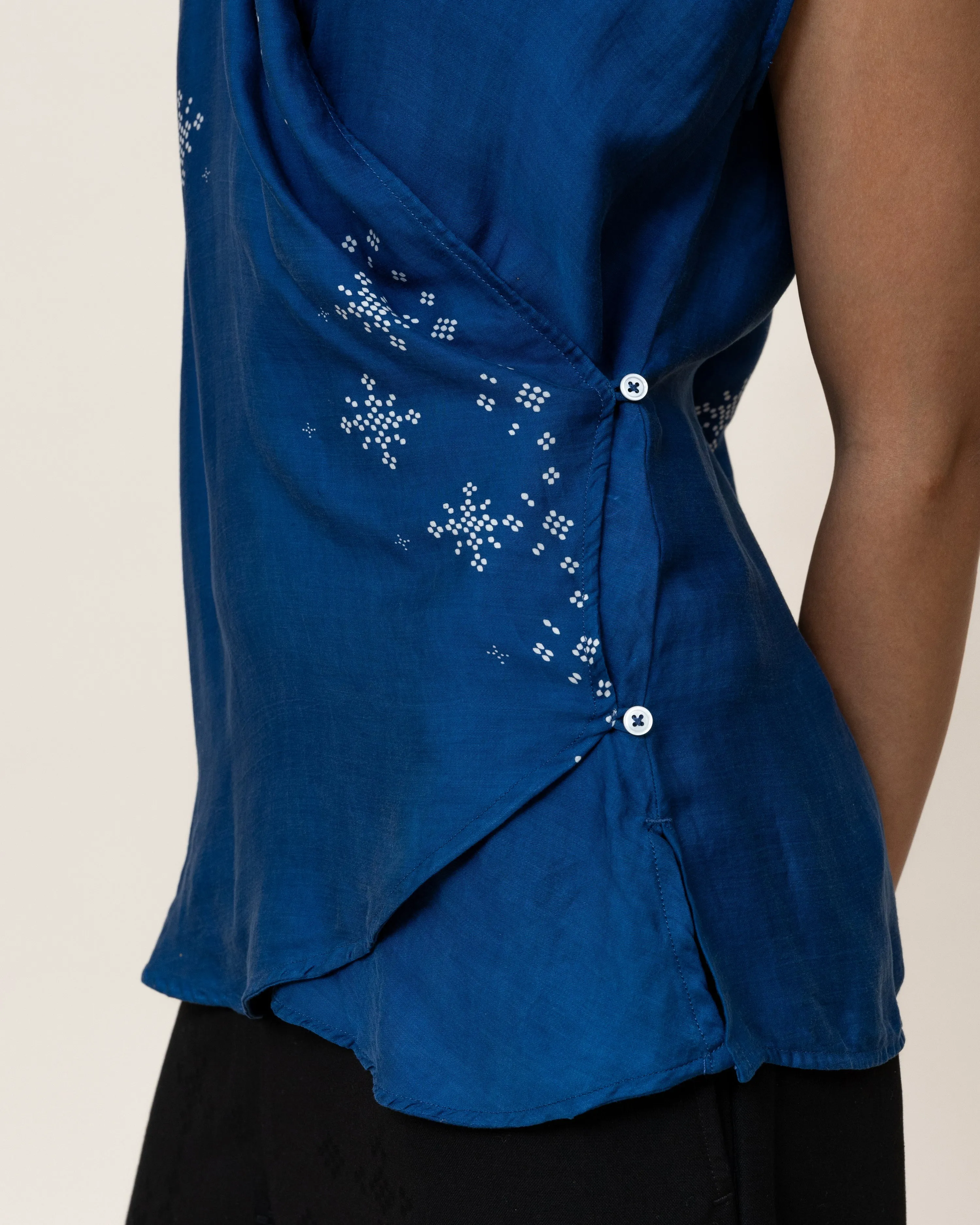 ANGKASA | Blue Classic Wrap Top