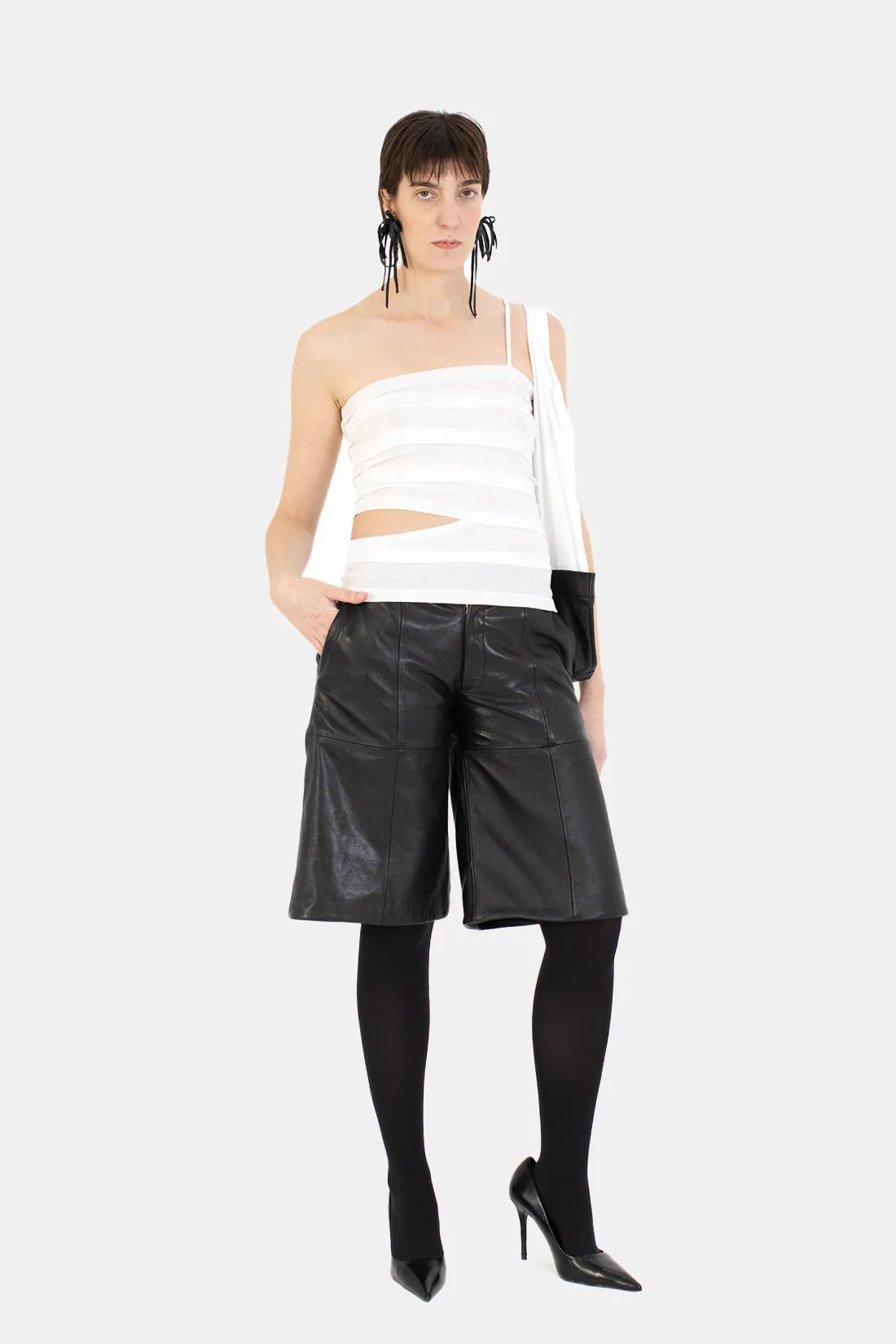 Asymmetrical Cotton Tank Top