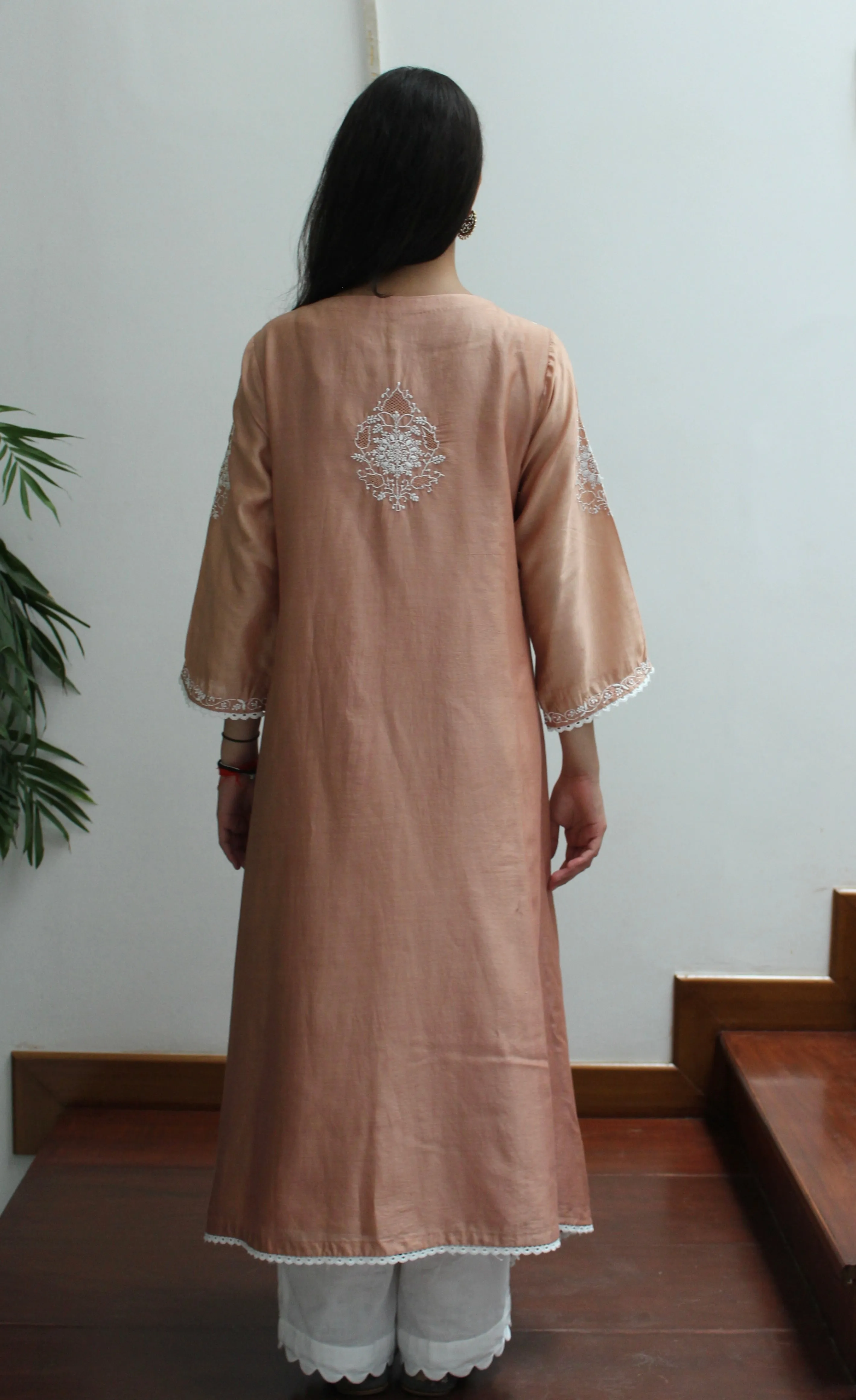 ASYMMETRICAL KURTA - DULL ROSE