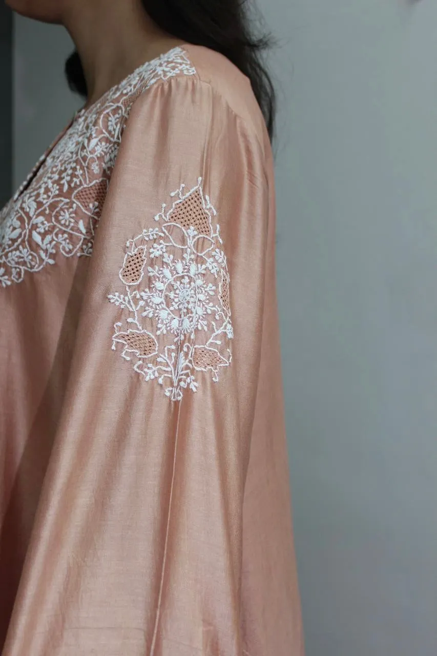 ASYMMETRICAL KURTA - DULL ROSE