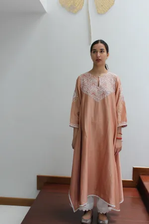 ASYMMETRICAL KURTA - DULL ROSE