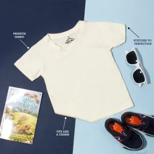 Baby Unisex Basic T-Shirt Cream