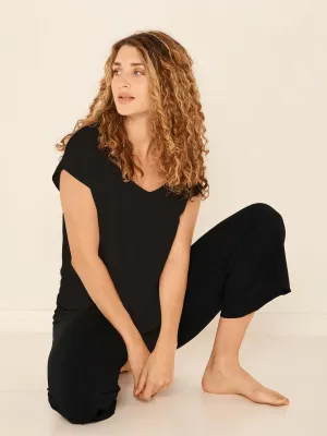 Bamboo Boxy T-Shirt - Black