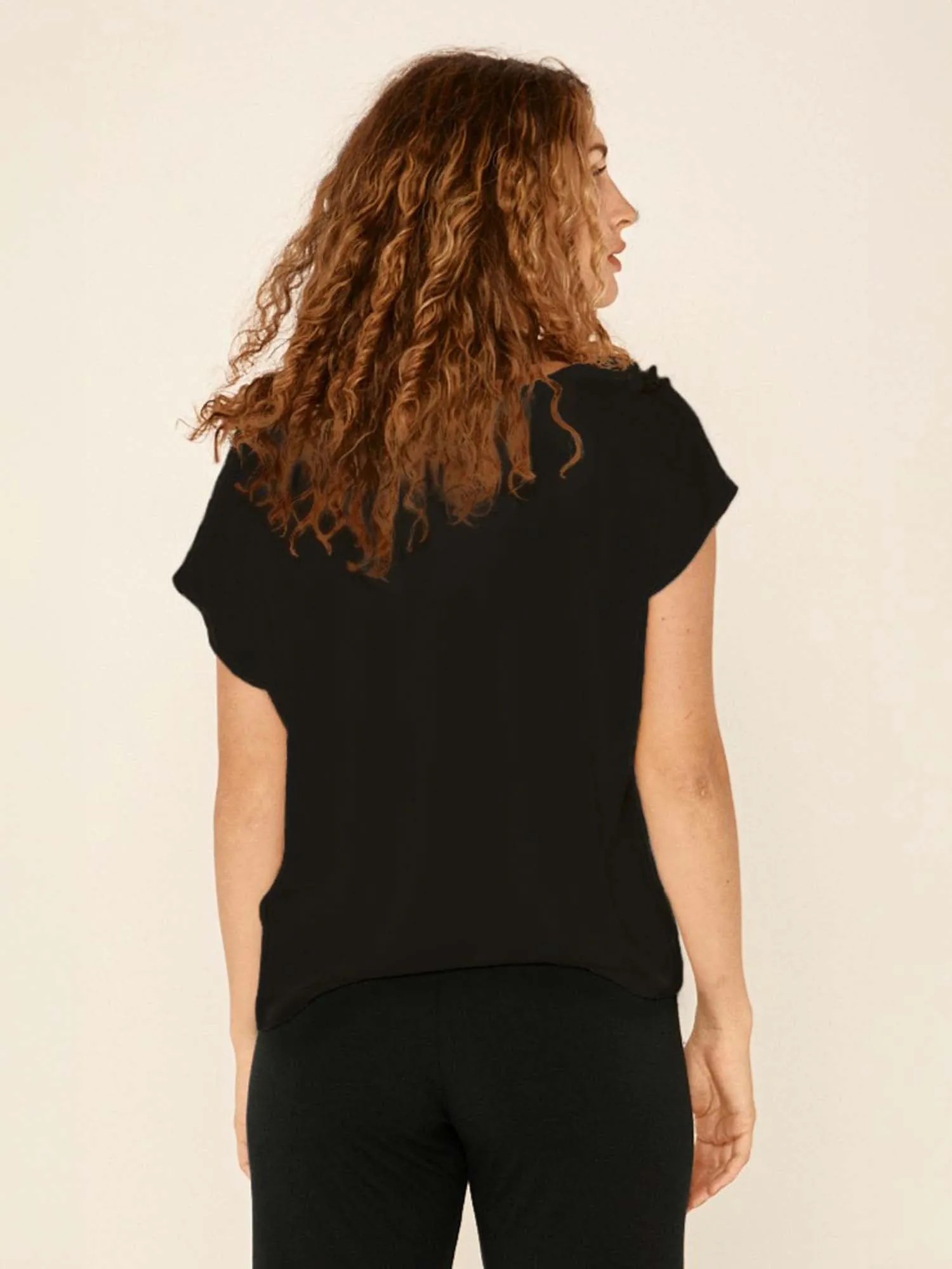 Bamboo Boxy T-Shirt - Black