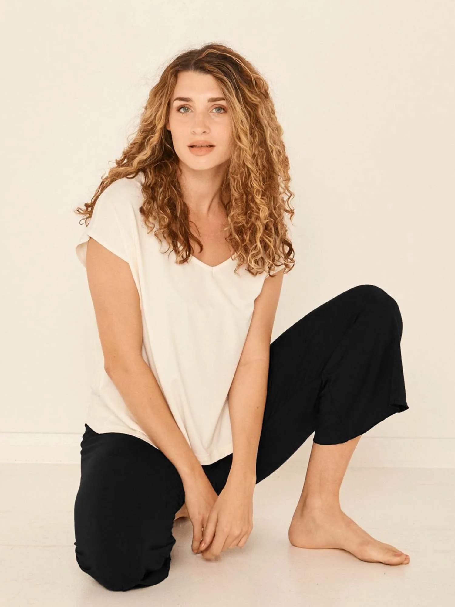Bamboo Boxy T-Shirt - Cream