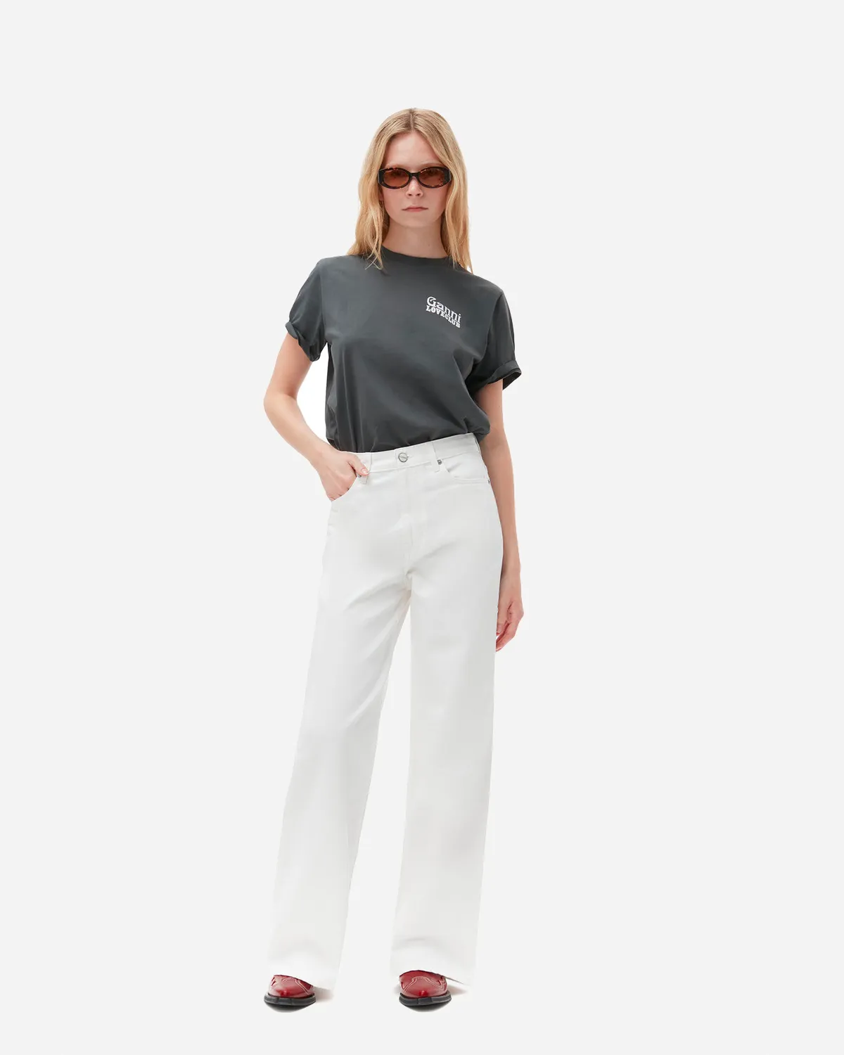 Basic Jersey Loveclub Relaxed T-shirt - Volcanic Ash