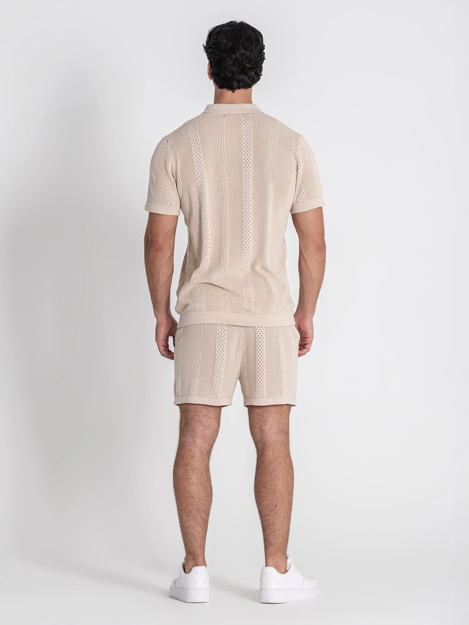 Beige Breathe Knit Twinset