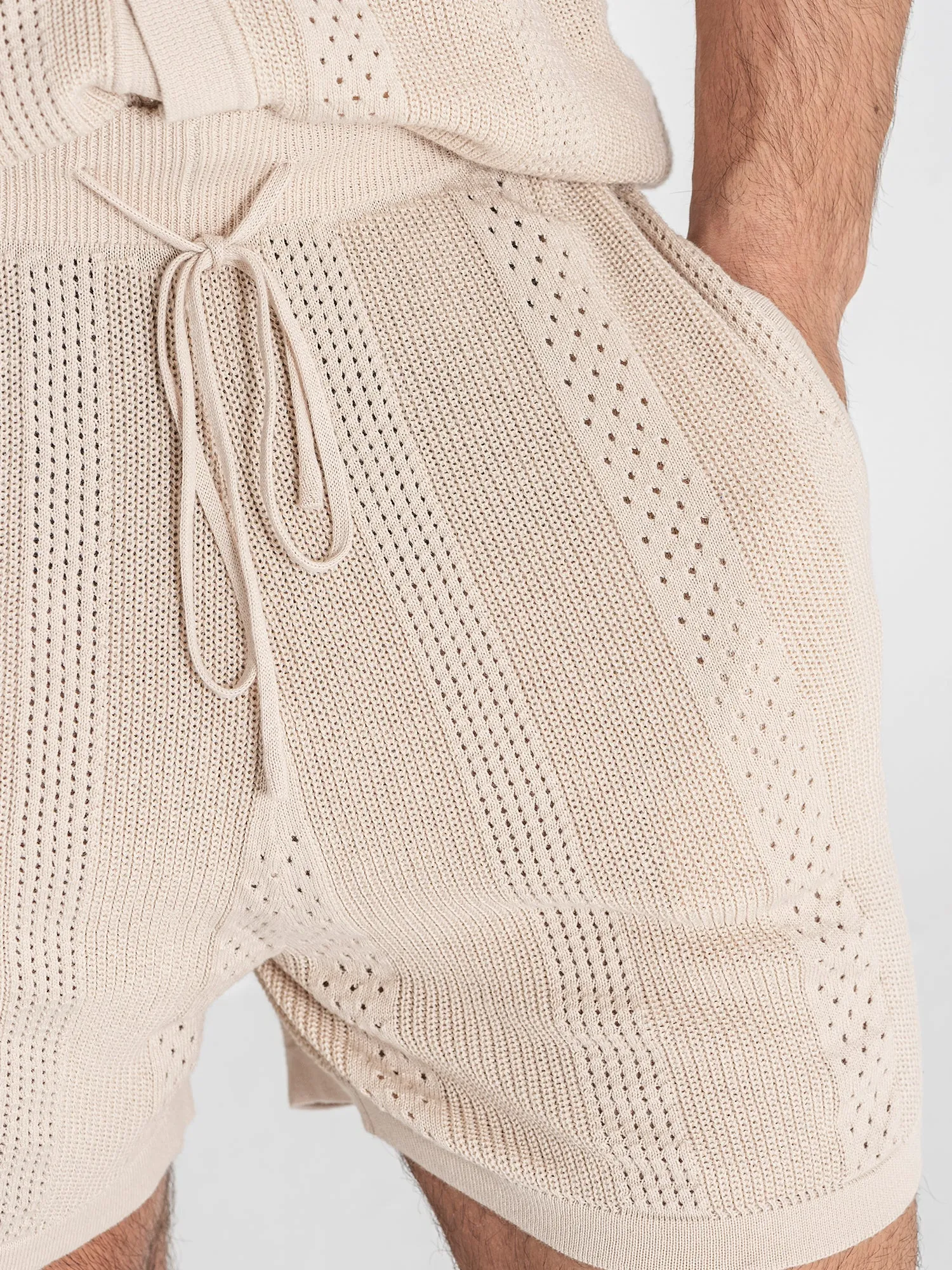 Beige Breathe Knit Twinset