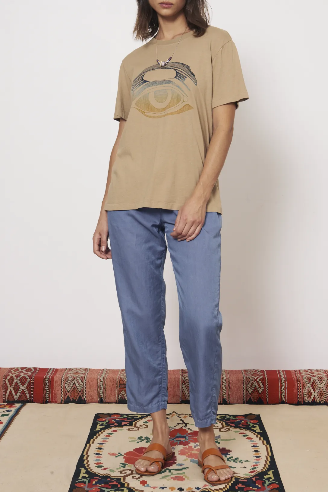 Betty Tee With Evil Eye | Khaki