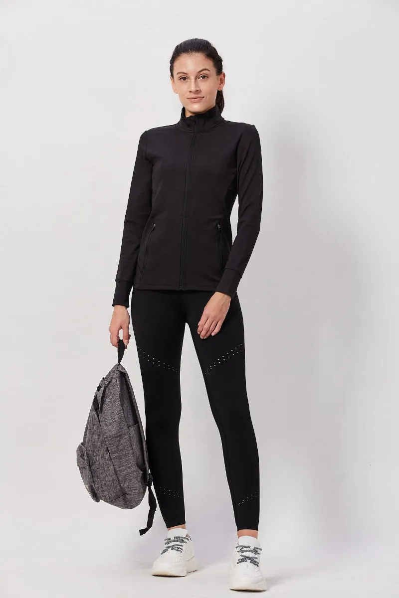 Black Full Sleeve Jacket with Pockets