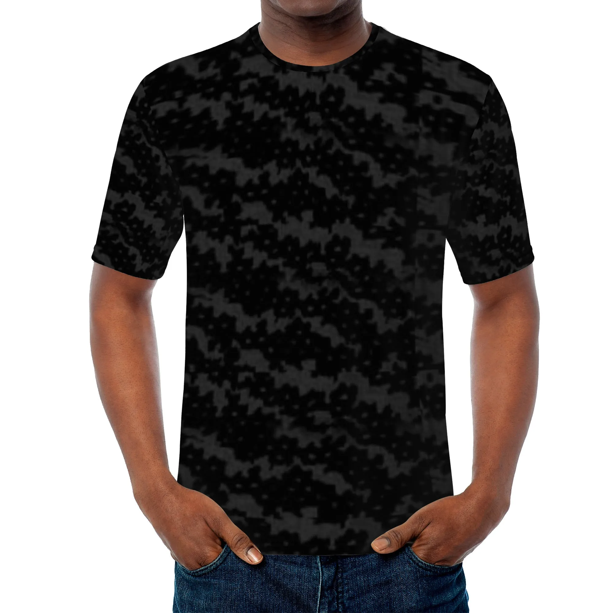Black Grey Pattern All Over Print Men/ Unisex Premium T-shirt