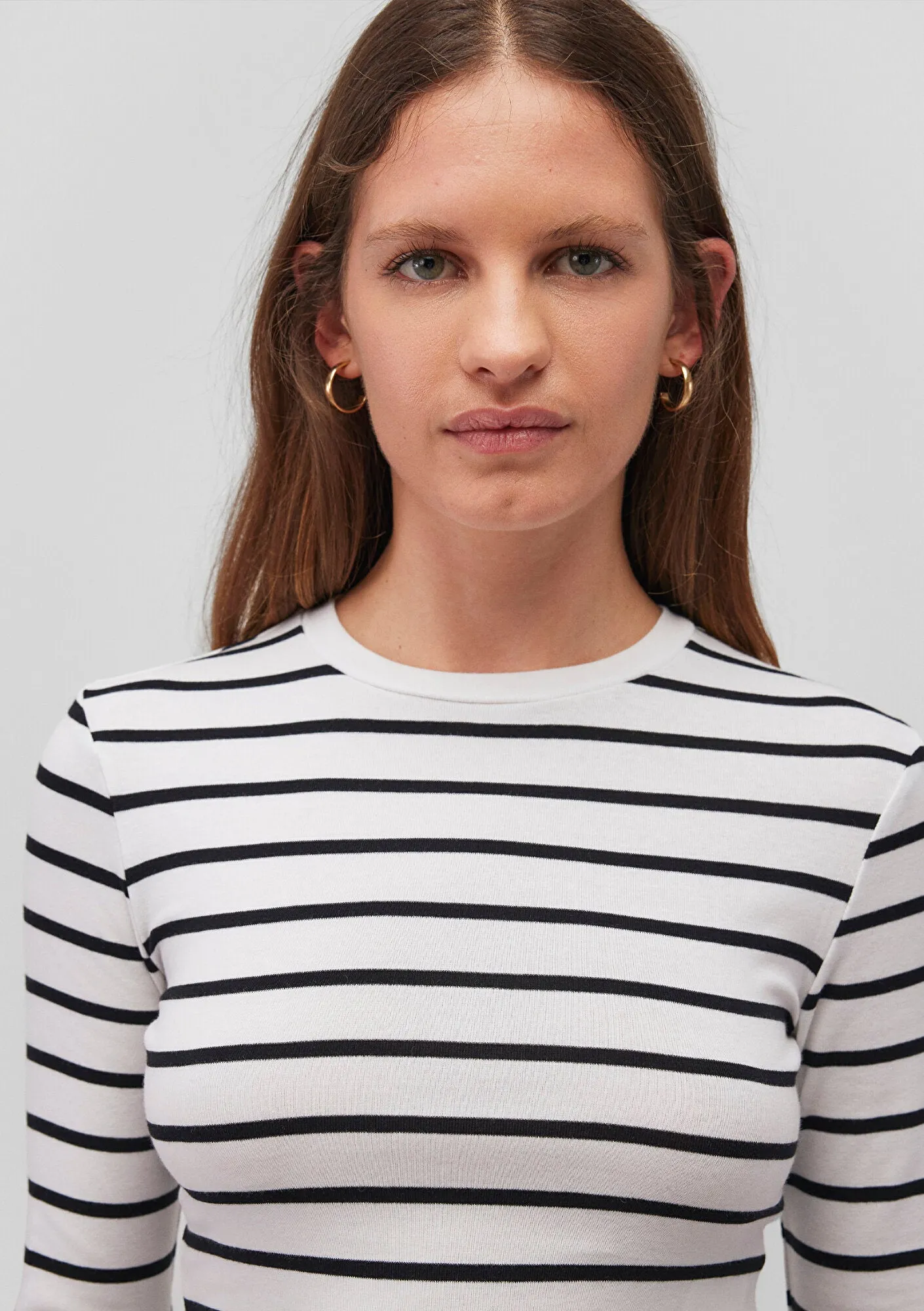 Black Long Sleeve Crop Basic T-Shirt