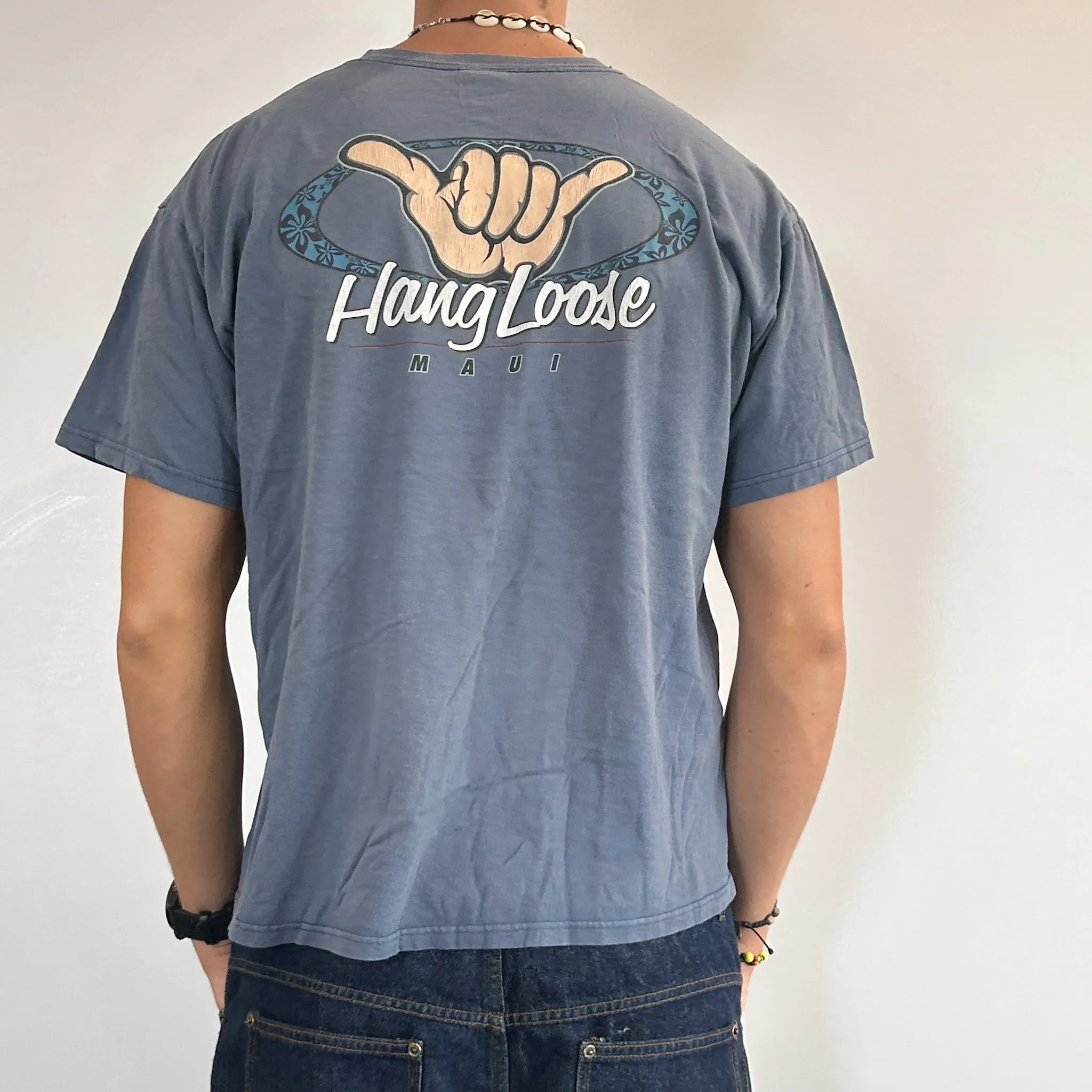 BLUE HANG LOOSE TSHIRT X LARGE