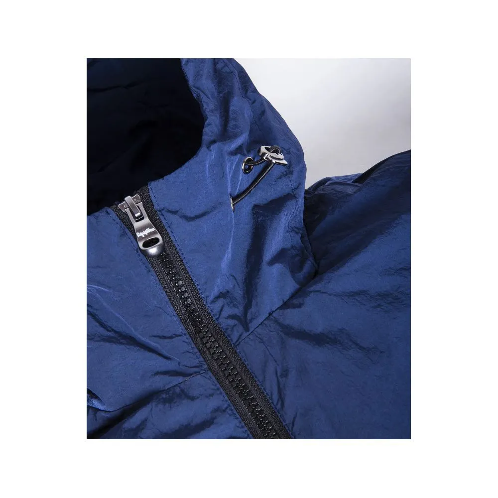 Blue Polyamide Men's Summer Jacket