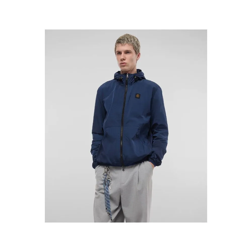 Blue Polyamide Men's Summer Jacket