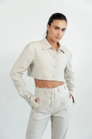 BORDEAUX CROPPED JACKET