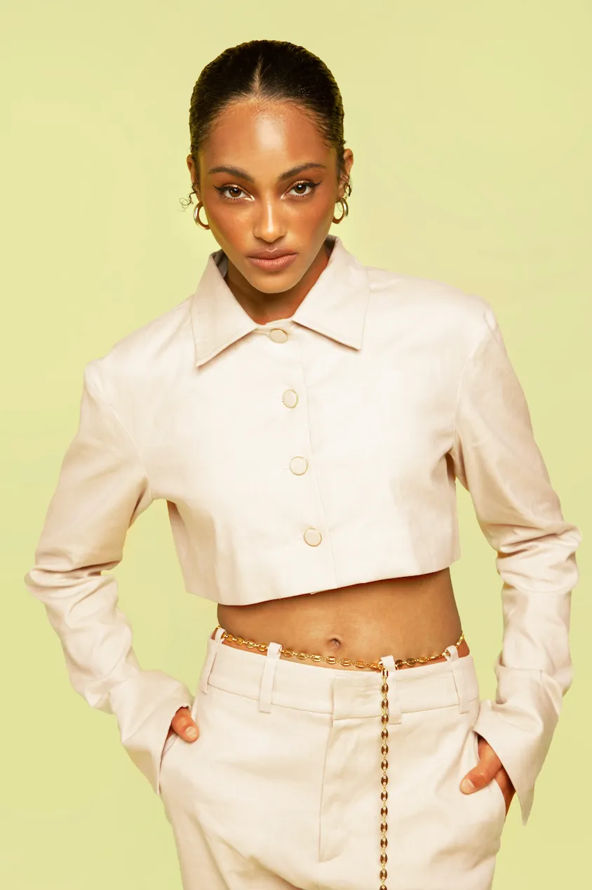 BORDEAUX CROPPED JACKET