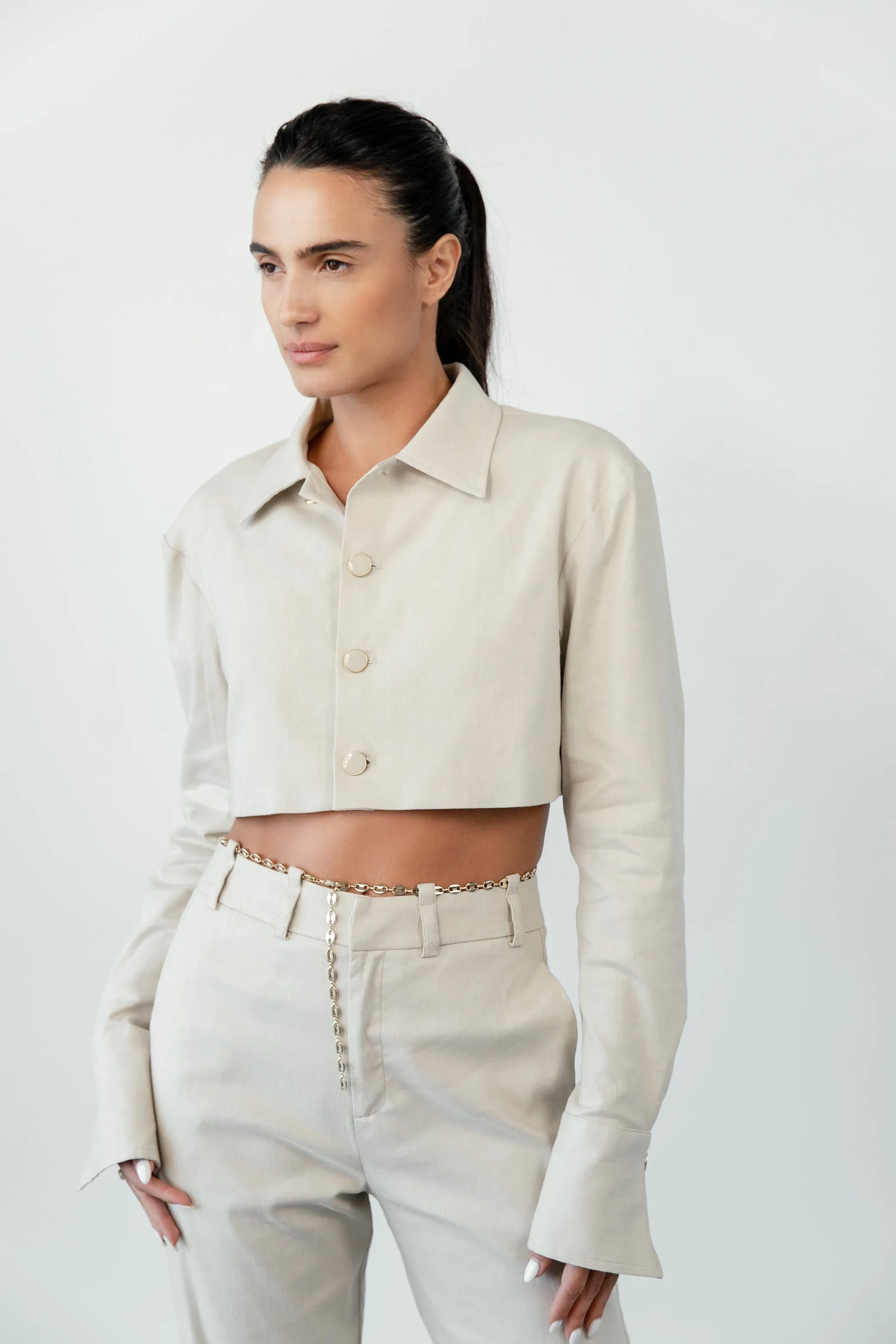 BORDEAUX CROPPED JACKET