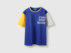 Boxy Fit Round Neck Colorblock T-shirt