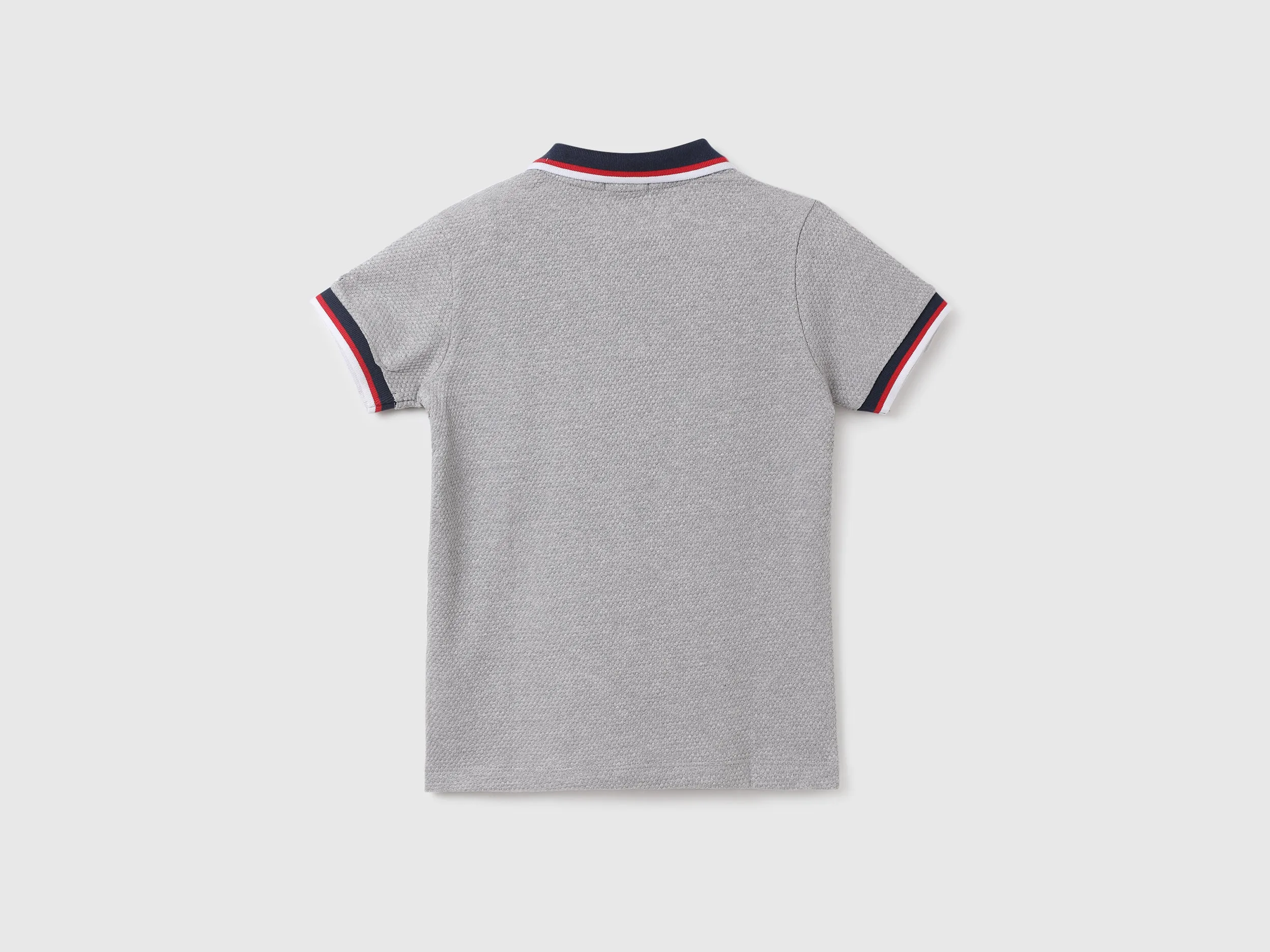 Boys Textured Polo Neck Polo T-Shirt