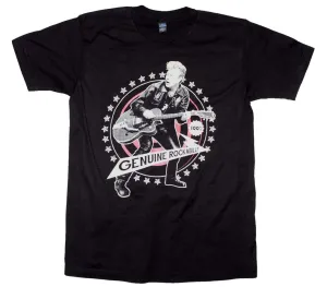 Brian Setzer Genuine Rockabilly Mens T Shirt Black
