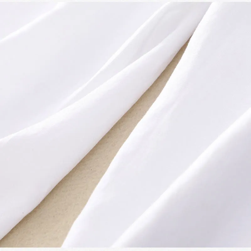 Buddha Stones Solid Color Front Button Back Elastic Cotton Linen Women's Pants With Pockets