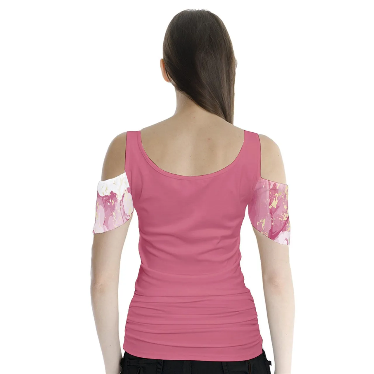 Butterfly Sleeve Cutout Tee