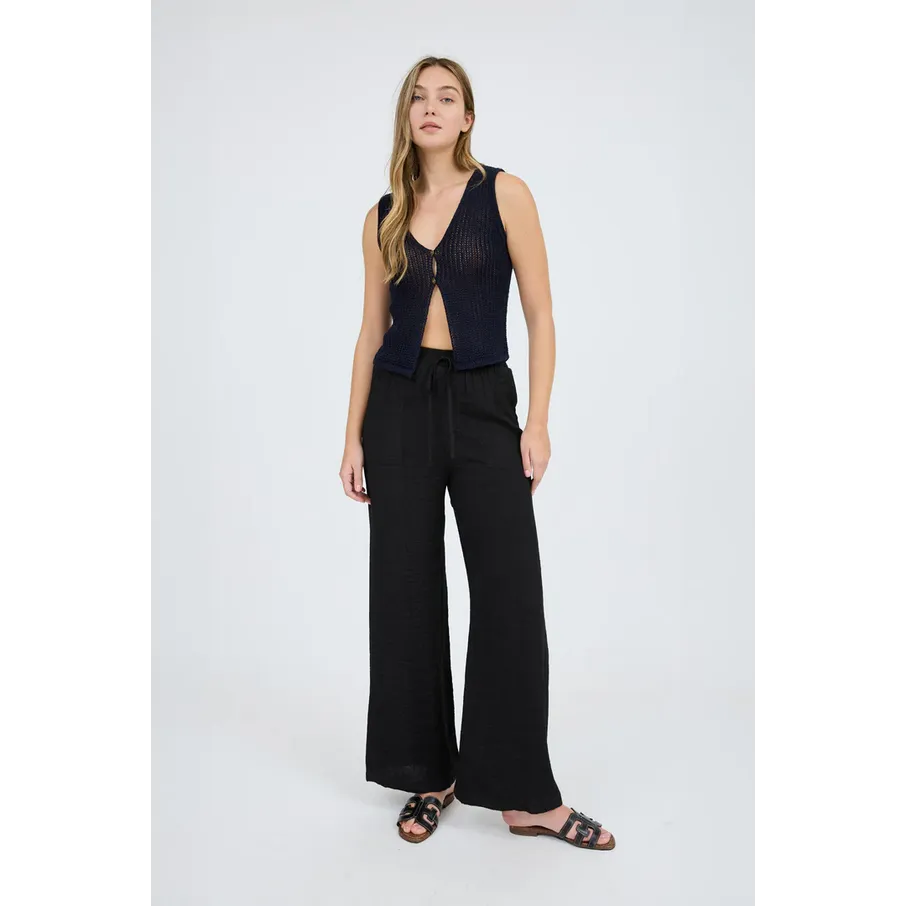 Button Vest || Black