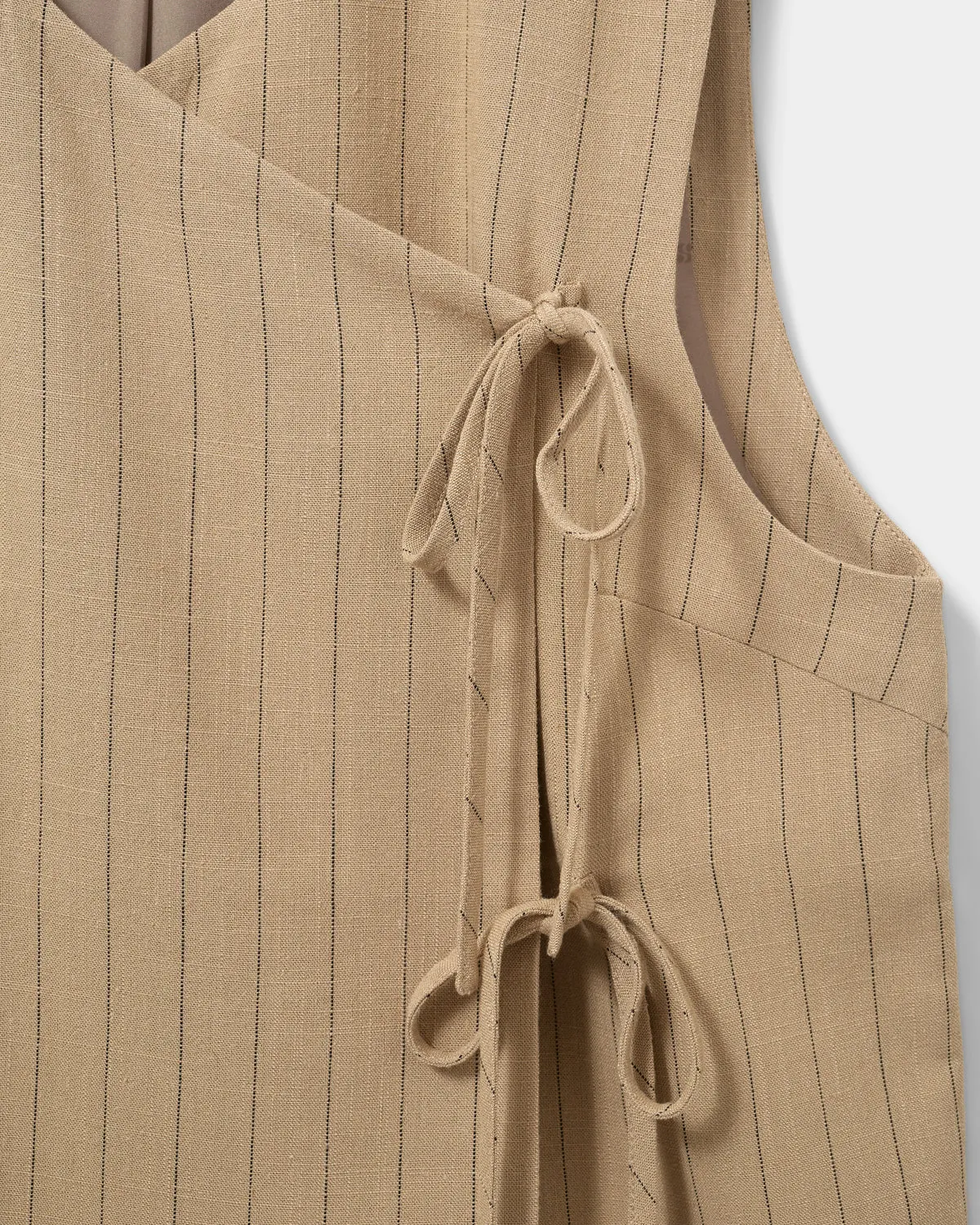 CAILINSW VEST - Light Brown Striped