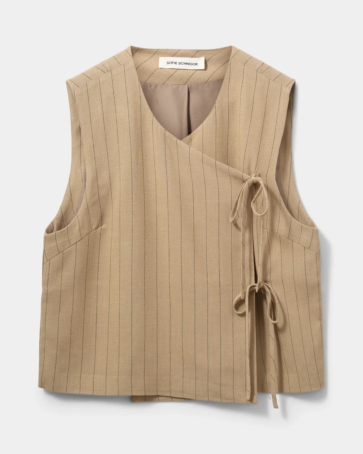 CAILINSW VEST - Light Brown Striped