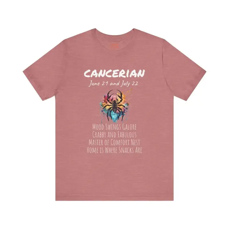 Cancer Zodiac Tee Ultra Comfy Jersey Short Sleeve Shirt