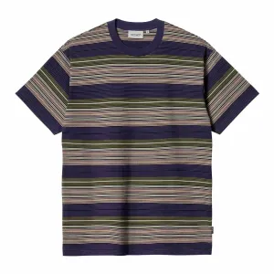 CARHARTT WIP S/S COBY T-SHIRT - COLBY STRIPE/TYRIAN