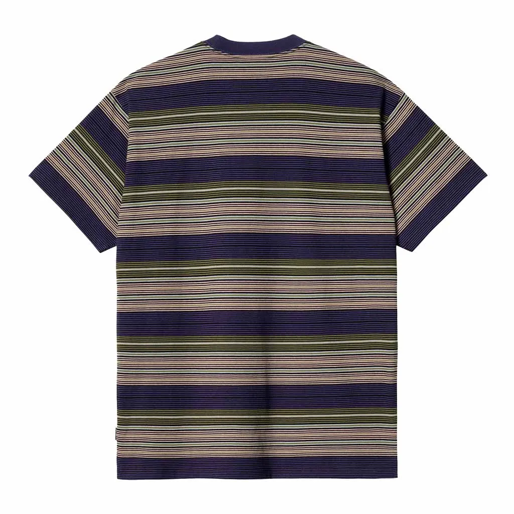 CARHARTT WIP S/S COBY T-SHIRT - COLBY STRIPE/TYRIAN