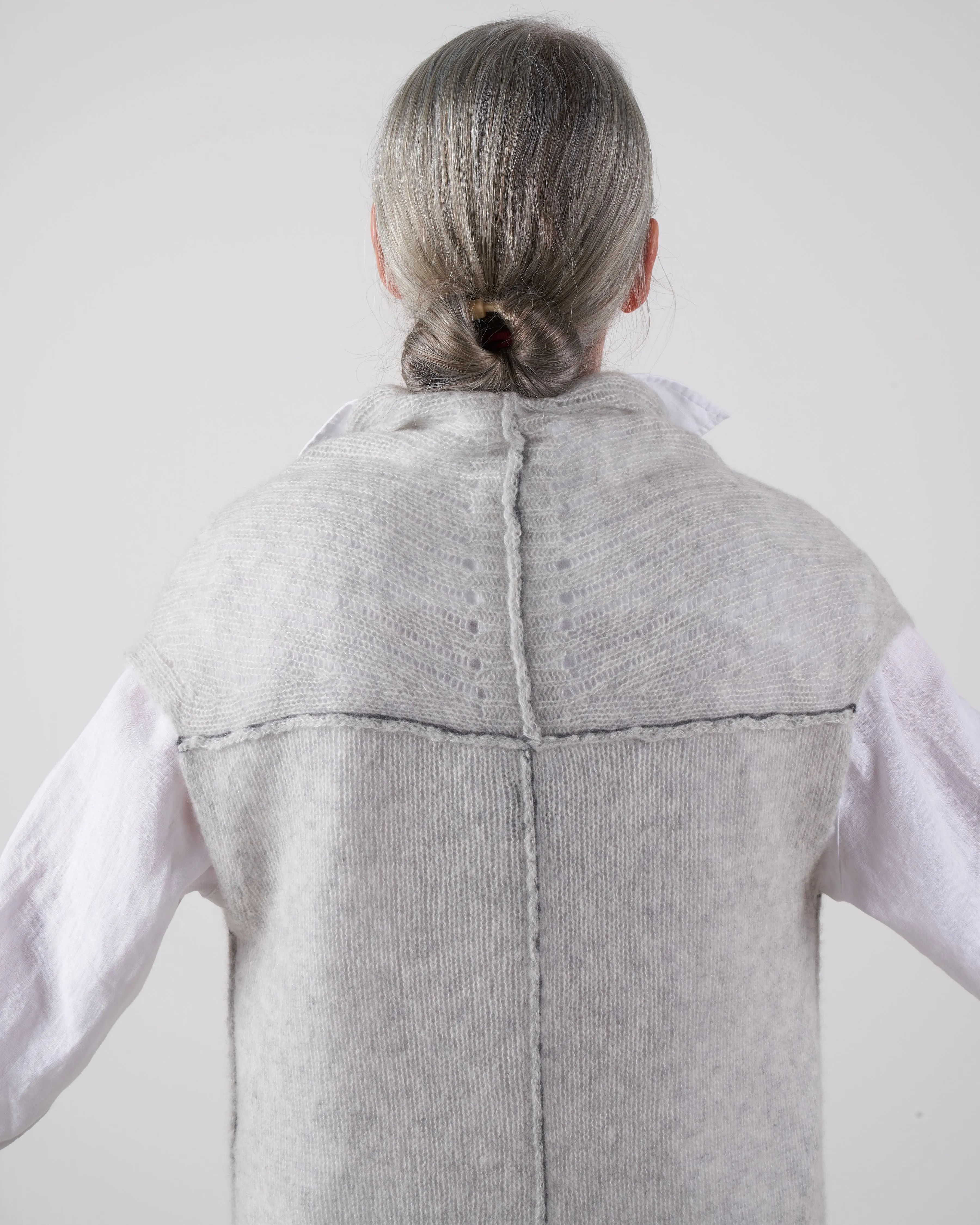 cashmere / silk vest - mist