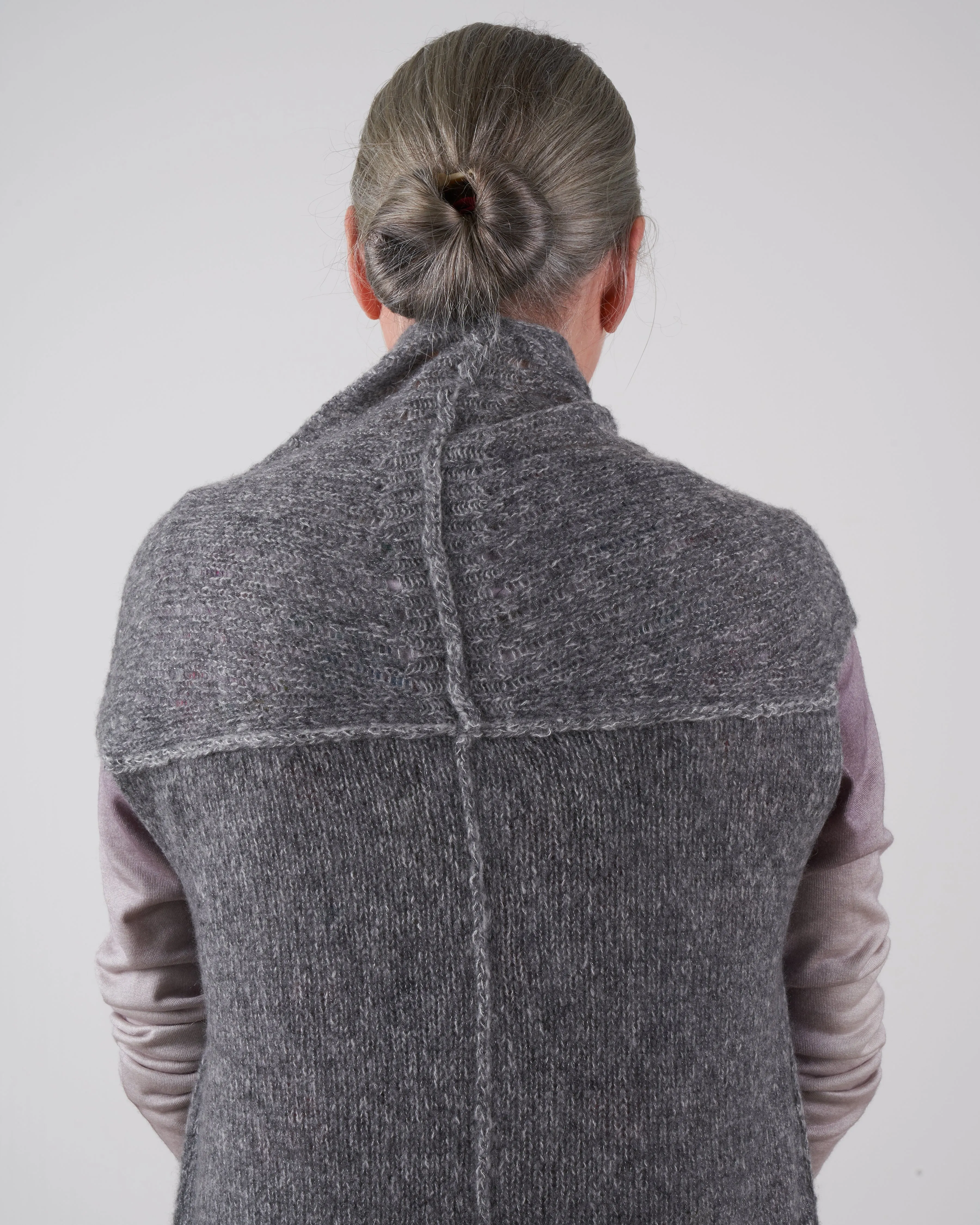 cashmere / silk vest - thunder
