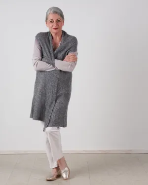 cashmere / silk vest - thunder